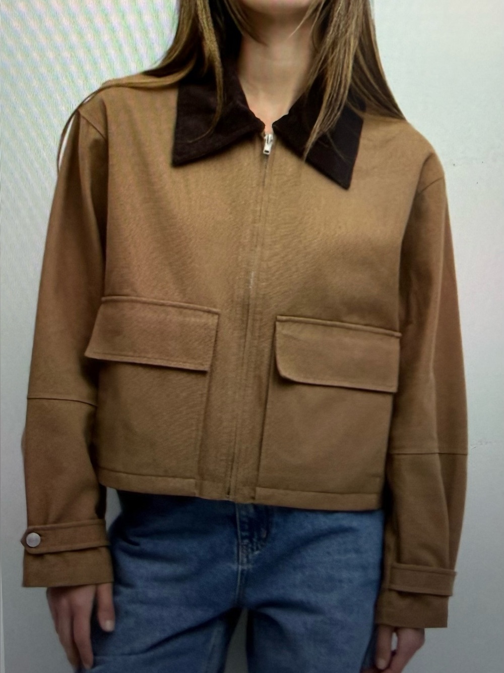 Mod Ref Wolf Jacket Two-Tone Brown Jacket with Contrast Collar